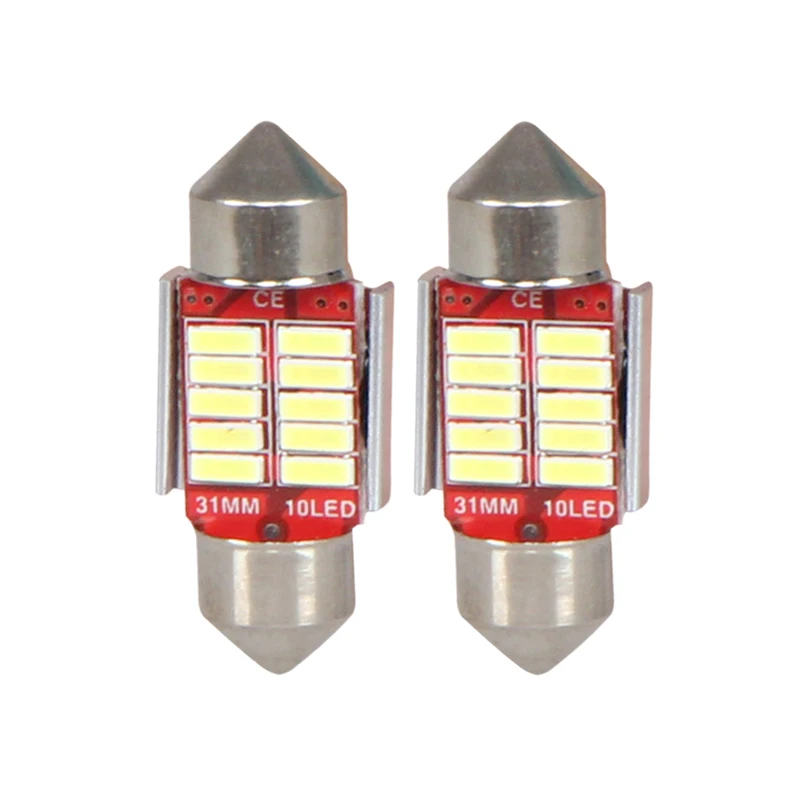 Светодиодная автомобильная лампа высокой мощности T10 31 36 39 41 мм 10SMD 4014 festoon canbus DC 12v