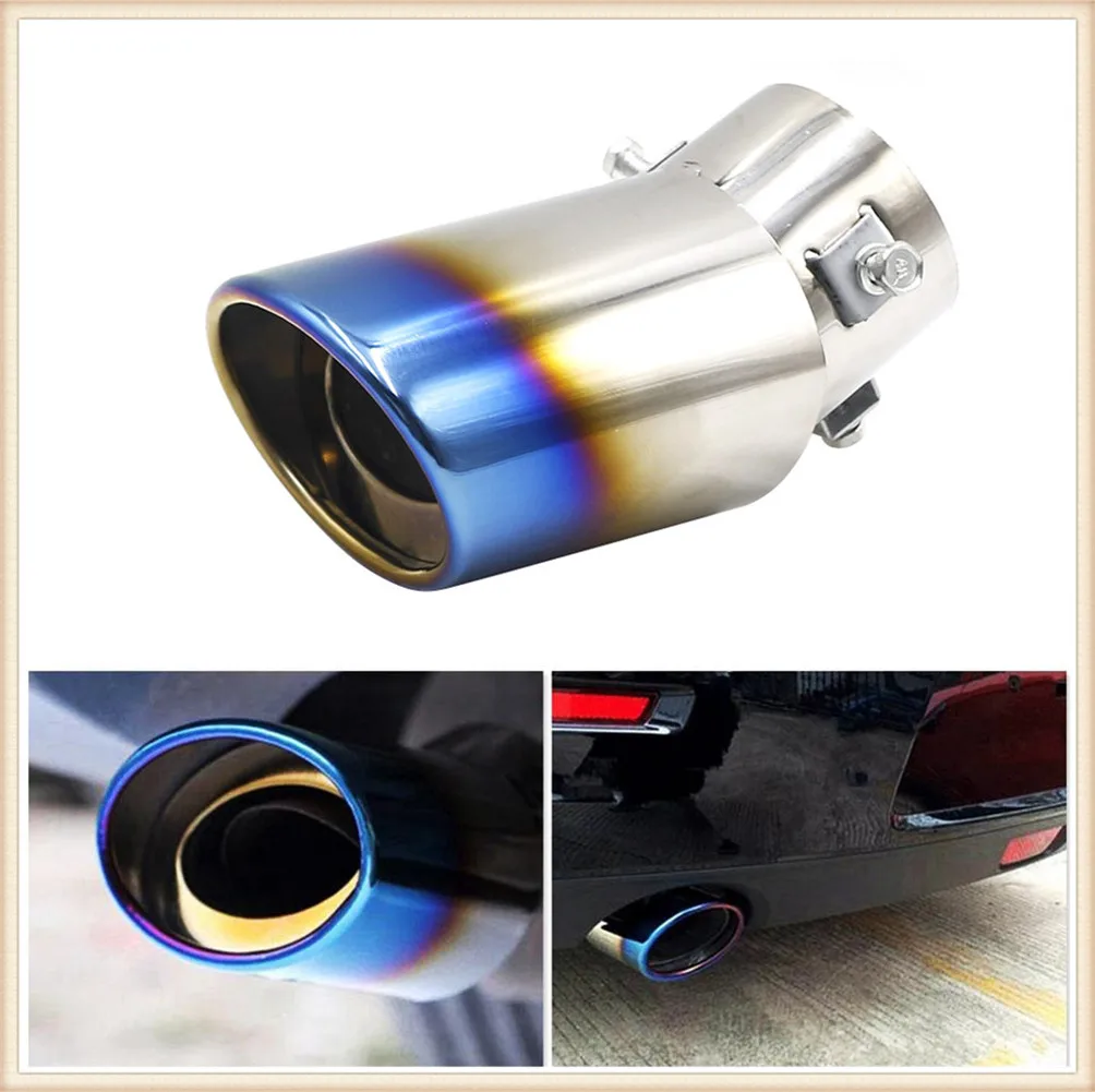 Car accessories Tail throat exhaust pipe decoration for Peugeot 308 508 2008 3008 4008 6008 301 206 307 406 407 207 208 408 exhaust muffler tip exhaust trim pipe