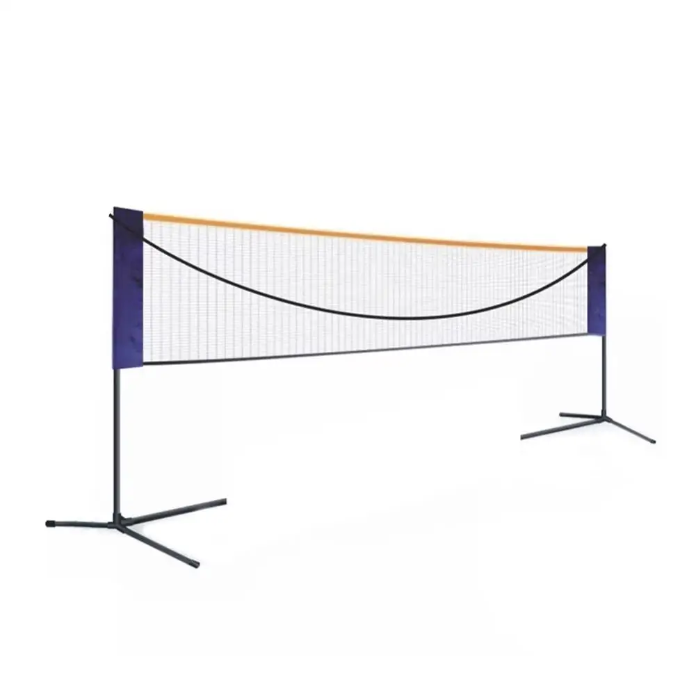 16FT Portable Volleyball Tennis Net Badminton Stand Set Poles Stand Frame & Bag 