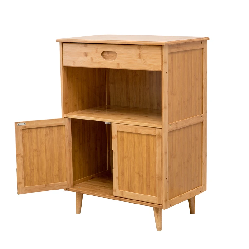 Sideboard lockers modern simple bamboo high footed space tea cupboard wine cabinet Restaurant |
