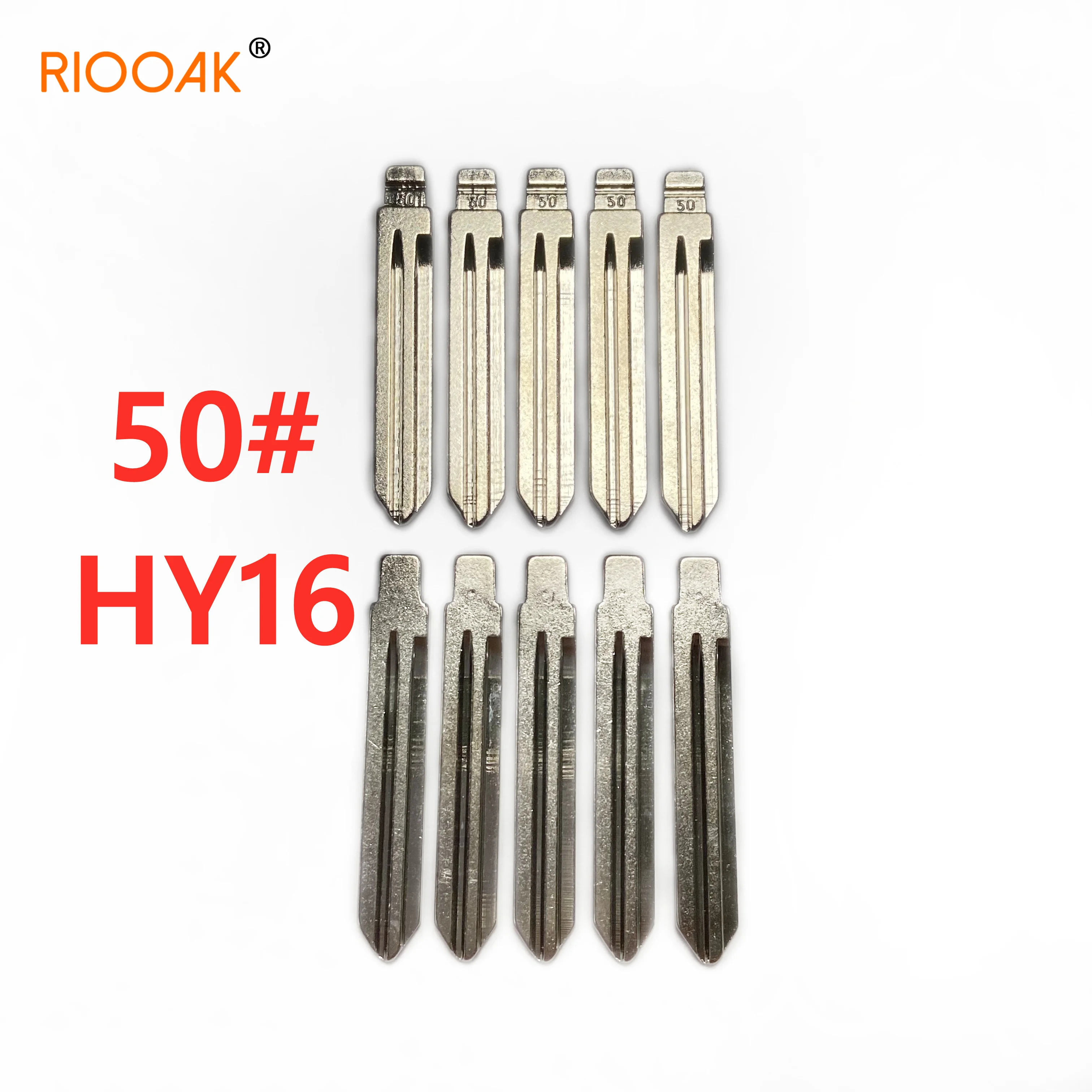 

RIOOAK 10pcs/lot #50 lishi HY16 Metal Blank Uncut Flip KD VVDI Remote Key Blade for Hyundai ACCENT ELANTRA Kia Replacement Parts