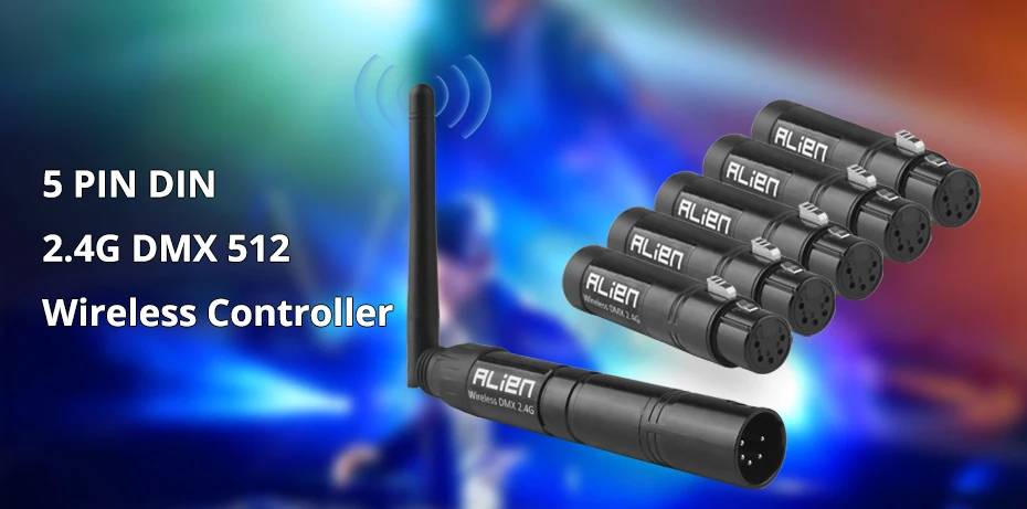 Беспроводной контроллер ALIEN 5 Pin DIN 2,4G ISM DMX 512 DFI, приемник ...