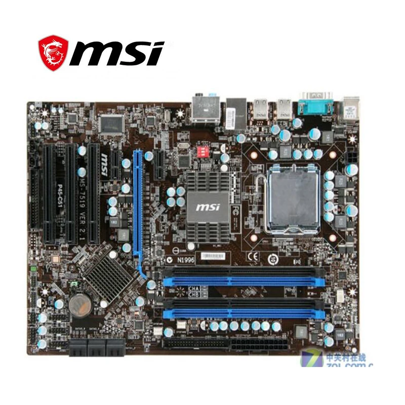 Для материнской платы MSI P45 C51 LGA 775 DDR3 16 ГБ для Intel настольная материнская плата SATA II