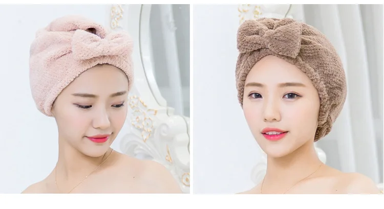 Sugan Life New Japanese style triangle dry hair towel Super absorbent non-blowing headband pineapple set head dry hair cap
