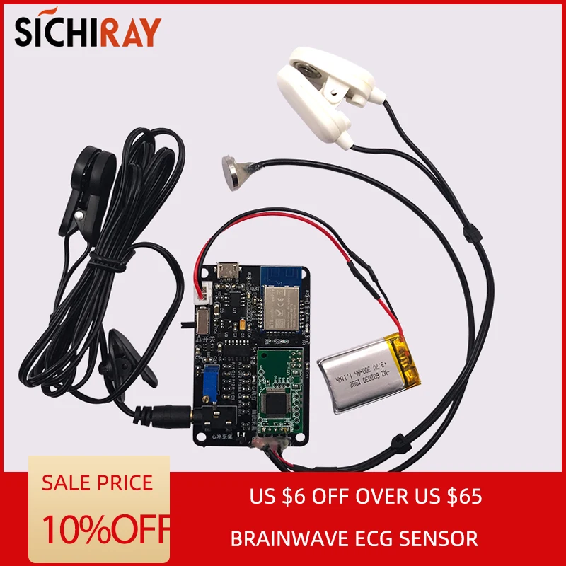 

Brainwave EEG sensor TGAM Technology heart rate monitor module Zigbee wireless communication EEG/ECG acquisition board