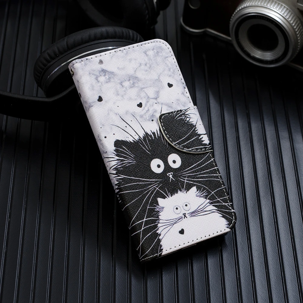 Мраморный кожаный чехол для Xiaomi Redmi Note 8 Pro с милым котом, откидной кошелек, Магнитный чехол для Xiaomi Redmi Note 8, чехол для телефона, Coque - Цвет: a2