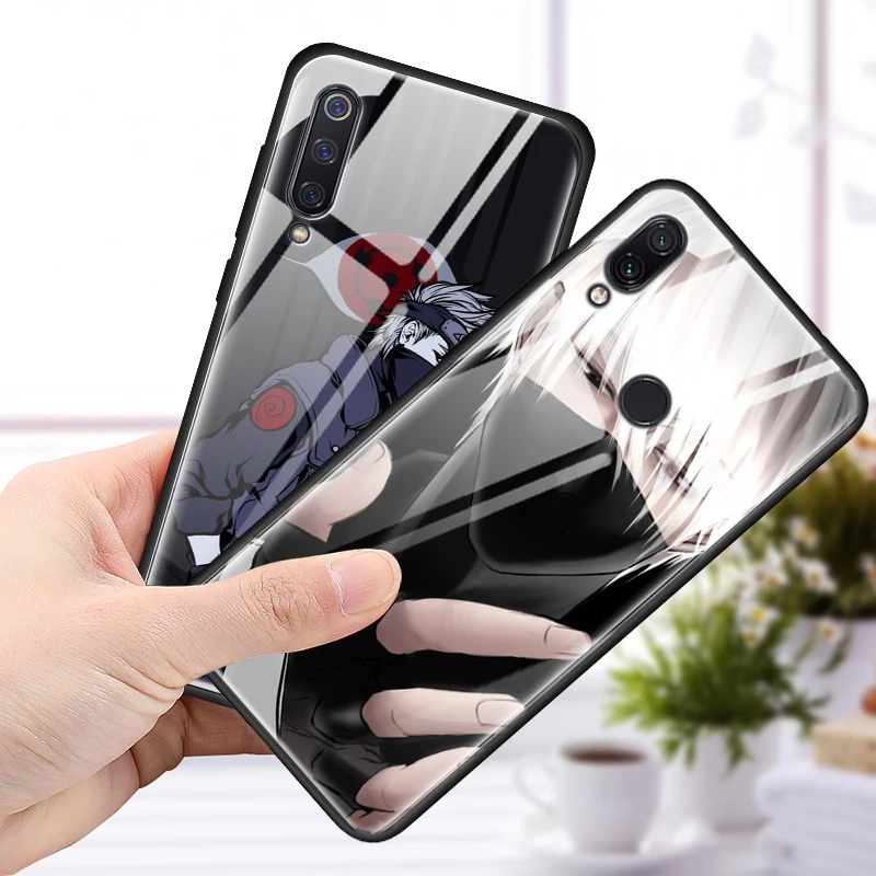 Чехол из закаленного стекла Наруто Какаши для телефона Red mi 7 8A Note 7 6 8 8Pro K20 K20Pro Xiaomi mi A3 mi CC9E mi CC9