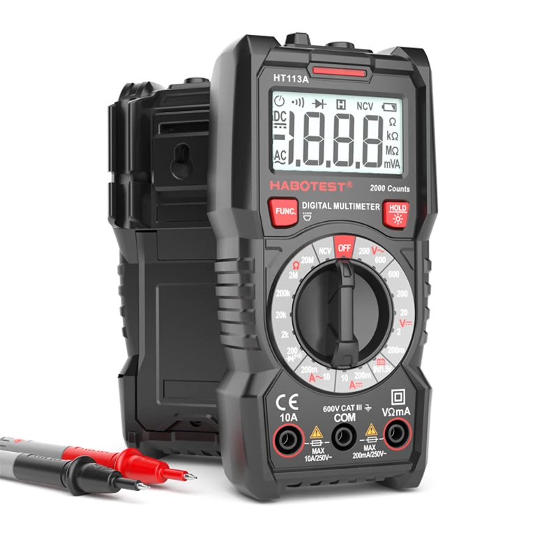 Beste Habotest HT113A digitale mini multimeter tester profesional transistor tester multitester multi meter