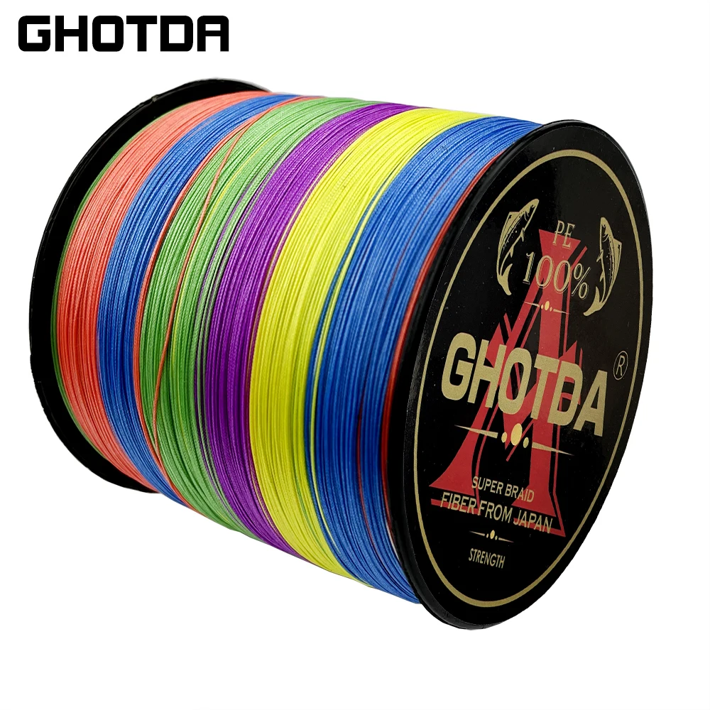 GHOTDA 300M 9 Strands 20 100LB Braided Fishing Line PE Multilament Braid Lines wire Smoother