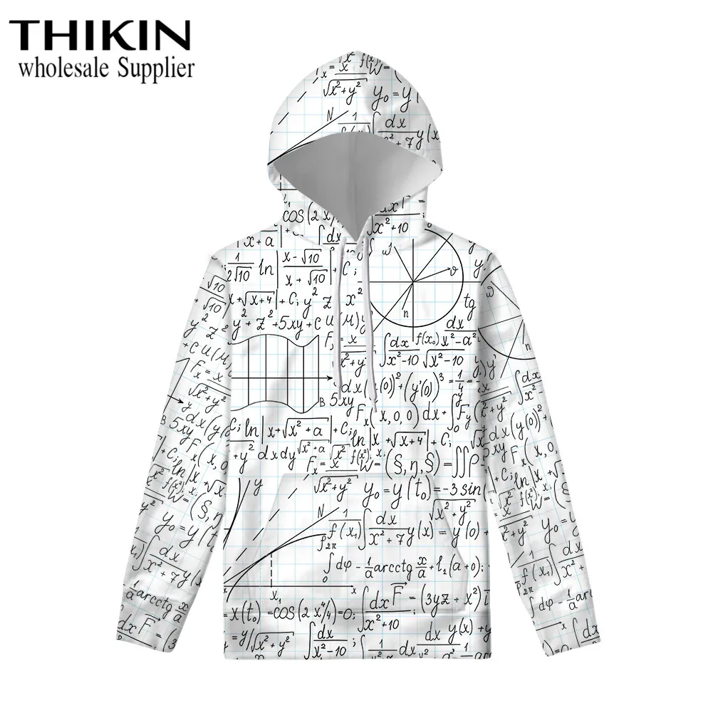 as picture THIKIN Math Formula, модная женская одежда, топы с капюшоном, большие размеры, мужские пуловеры, куртка, женские толстовки, зимняя уличная одежда - Цвет: as picture