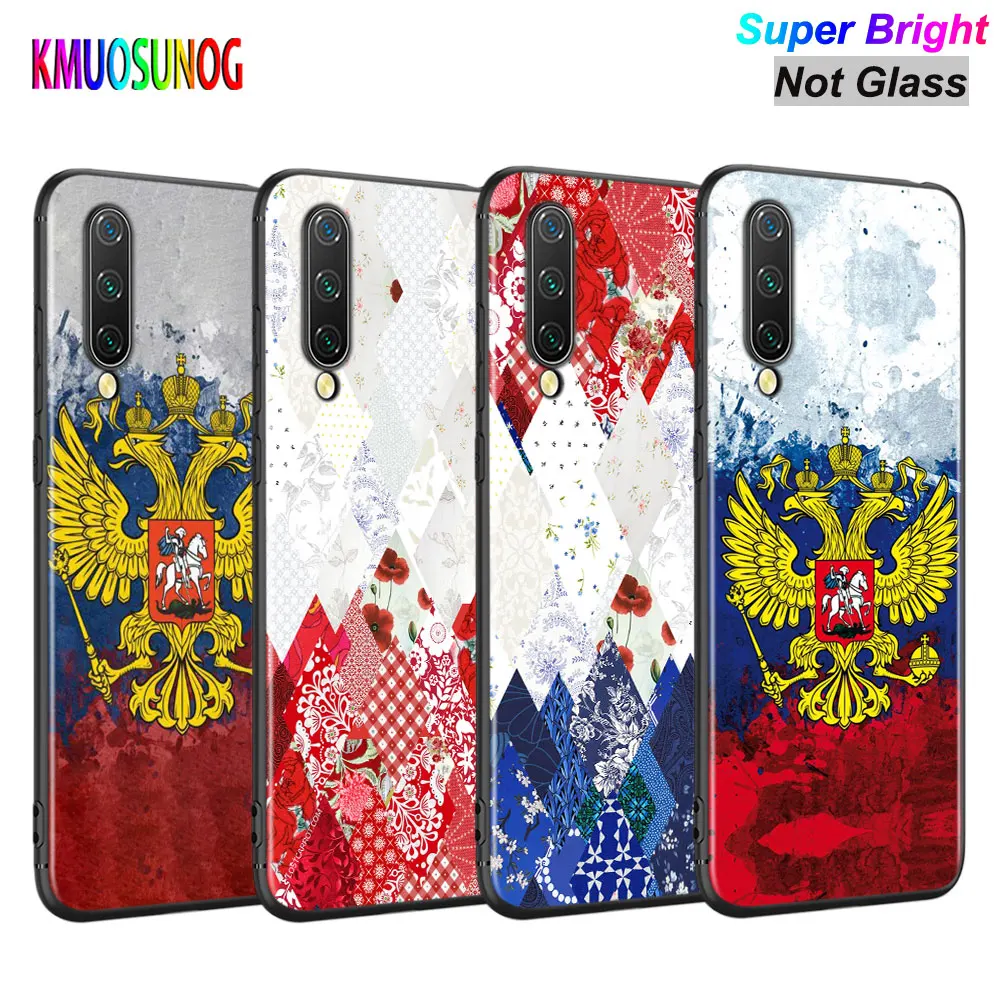 

Black Cover Russian National flags Emblem for Xiaomi Mi A3 A2 A1 5X 6X 6 8 Lite 9 9SE CC9 F1 9T 9TPro Play Phone Case