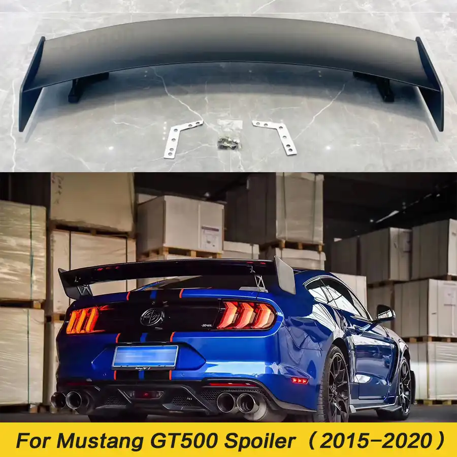 Preto Fosco Traseiro Boot Spoiler Asas Acessorios Do Carro Para Ford Mustang Gt V8 V6 Coupe 2015 2020 Gt500 Estilo Spoiler Estilo Do Carro Spoilers E Aerofolios Aliexpress