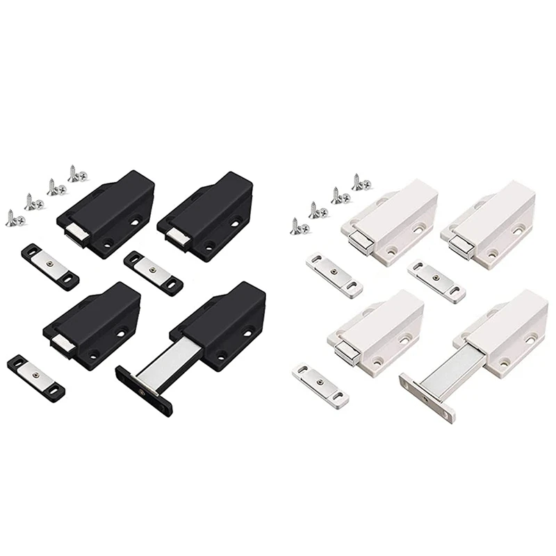 ABSF Push Latch Heavy Duty 4 Pack for Large Door Magnetic Contact Latches magnetic cabinet catches magnetic cabinet latches