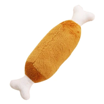 

1x Pet Dog Puppy Toys Chicken Legs Design Small Dogs Chew Squeak Plush Sound Toy