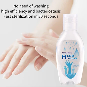 

50ml Quick-drying Alcohol Disposable Hand Sanitizer Hands-Free Water Disinfecting Hand Wash Gel Hot Sale