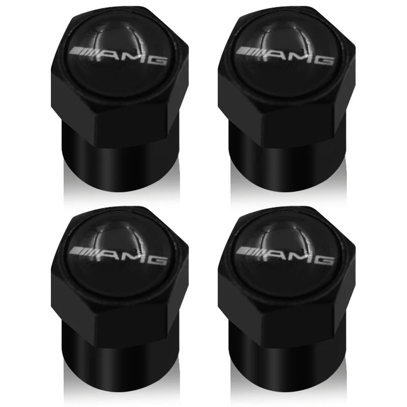 4pcs Car Wheel Tire Valve cap Tyre Stem Air cover For Mercedes Benz AMG CLK CLA W203 W211 W204 W210 W124 W212 W202 W205 W220