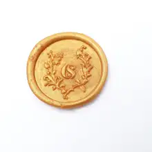 Индивидуальные инициалы с лавровой печатью воска/Пользовательские Свадебные печати/свадебные приглашения печать/на заказ Свадебная печать