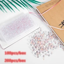 100 шт/200 шт креативный прозрачный розовый Золотой Круглый Thumbtack пробковый пластиковый штифт защелкивающиеся штифты декоративные