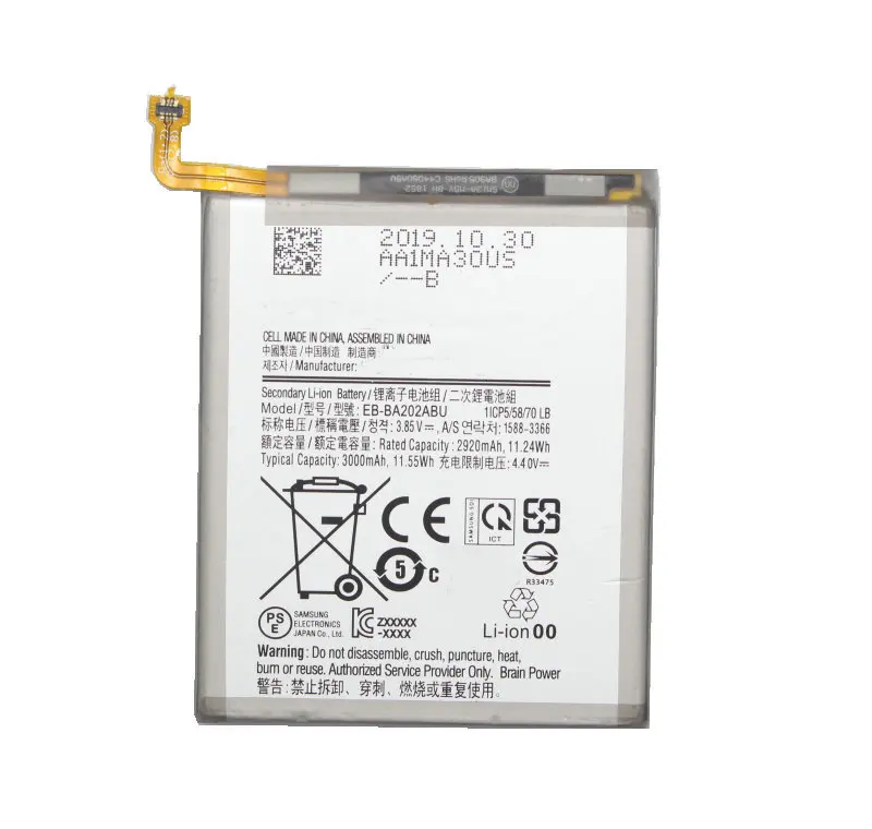 2x3000 mAh EB-BA202ABU 11.55Wh Сменный аккумулятор для samsung Galaxy A20e A20 батареи+ набор инструментов для ремонта