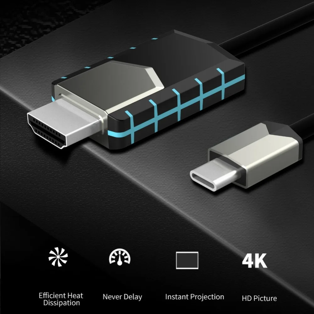 USB C к HDMI кабель type-C к HDMI адаптер Thunderbolt 3 для MacBook IPad Pro huawei mate 20 Pro 4K видео USBC USB-C
