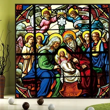 Cuatomized размер новая оконная пленка на окно-защита конфиденциальности-термоизоляция Иисуса христианского пятнистости 40 см x 100 см