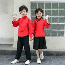 Одежда для выступлений, для хора, для соревнований по красной песне, традиционный костюм для китайских танцев, китайский костюм, праздничная одежда для рейва