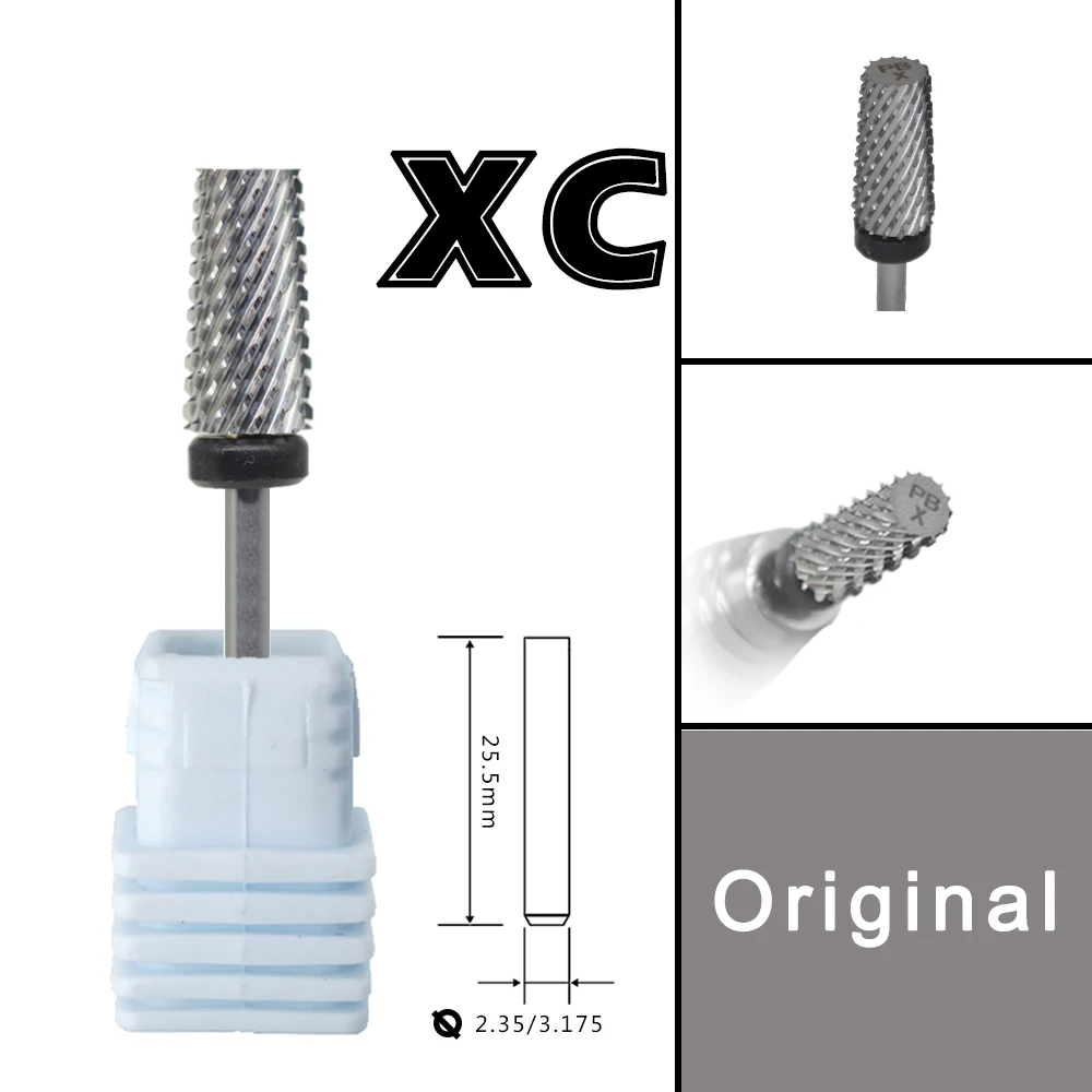 RolinStar 6.6 Sharp Large Original Color Trapezium Tapered Barrel Tungsten steel Carbide milling cutter nail drill bit 2