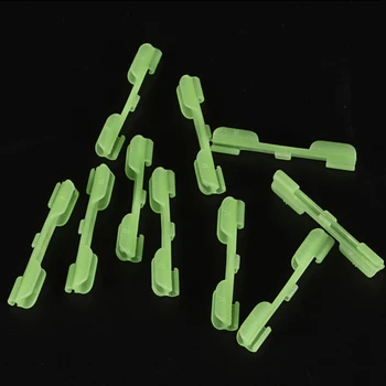 

10pcs/pack Portable Night Rod Tip Durable Tackle Accessory Lure Holder Snap Fishing Clip Practical Light Stick Chemical Top