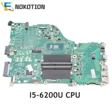 NOKOTION для acer aspire E5-575 E5-575G Материнская плата ноутбука DAZAAMB16E0 NBGE611002 SR2EY I5-6200U Процессор DDR3L