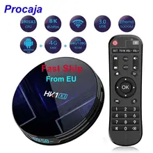 ТВ приставка Procaja HK1X3 Android 9,0 Smart tv Box HK1 X3 Android tv BOX 4 Гб ram 32 ГБ/64 Гб/128 ГБ rom 1000M LAN S905X3 четырехъядерный ТВ приставка