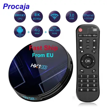

Procaja HK1X3 Android 9.0 Smart TV Box HK1 X3 Android TV BOX 4GB RAM 32GB/64GB/128GB ROM 1000M LAN S905X3 Quad Core Set top box
