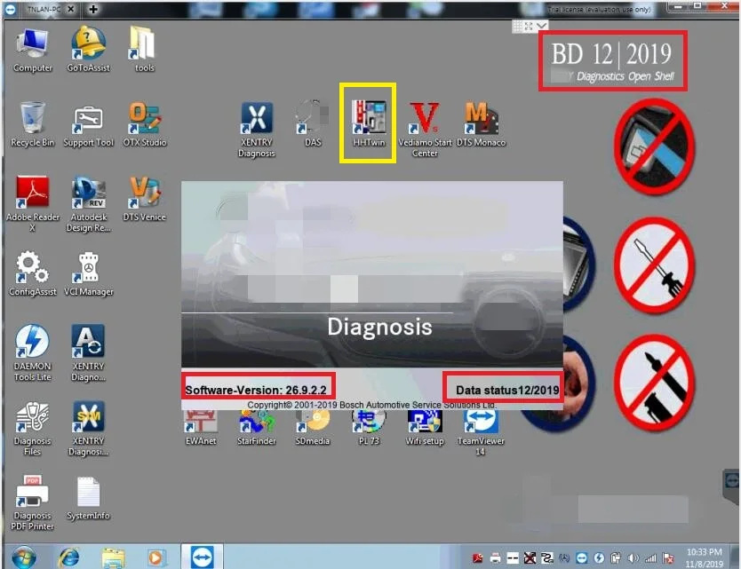  201912 MB estrella C4 C5 SD C4 completa Software incluido DAS/EPC/WIS/EWA/VEDIAMO/DTS8.14/HHTWIN/PL