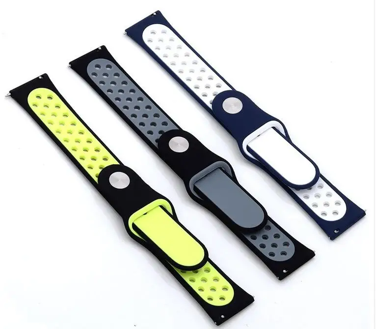 Силиконовый ремешок amazfit 1 2 3 GTR GTS pace bip Ticwatch S S2 E Pro Huawei GT для samsung galaxy active s3 s2 Band 22 мм