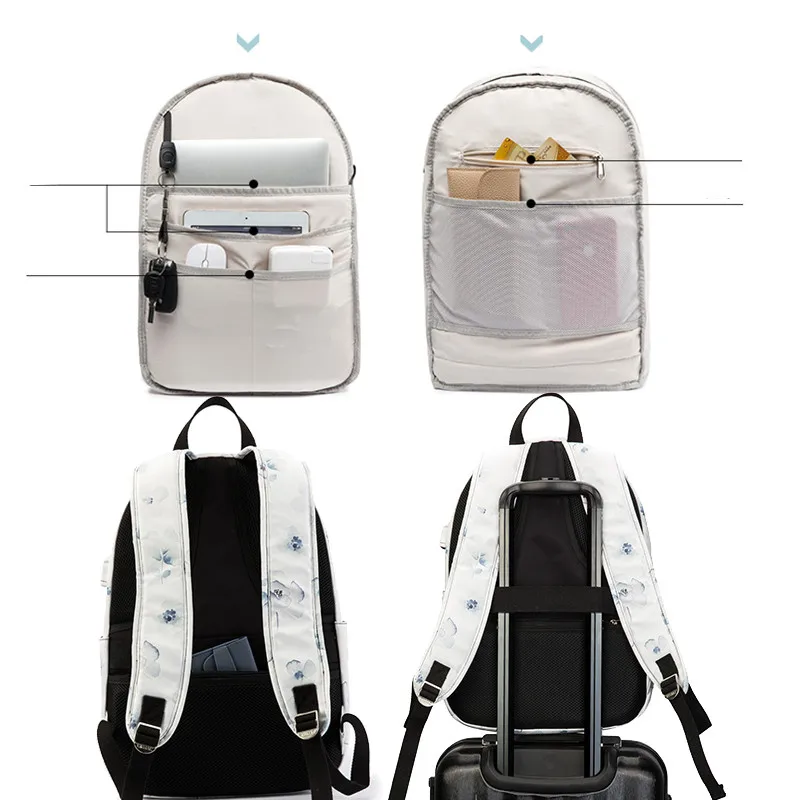 Модный Большой Вместительный женский рюкзак, Женская Студенческая сумка, Женский ноутбук 15,6 дюймов, компьютерные сумки, водонепроницаемые
