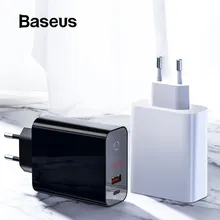 Baseus 45 Вт Быстрая зарядка 4,0 3,0 USB зарядное устройство для iPhone XR X XS usb type C PD3.0 5A Быстрая зарядка зарядное устройство для huawei настенное зарядное устройство