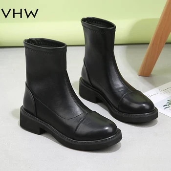 

Women Combat Boots Platform Gothic Shoes 2020 Autumn Female Motorcycle Boots Soft Leather Zipper Ankle Boots for Women Shoes