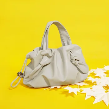 

New Women's Fashion PU Personality Vintage Handbag Vintage Drawstring Soft Crossbody Bag Tote Bag for Party Daily