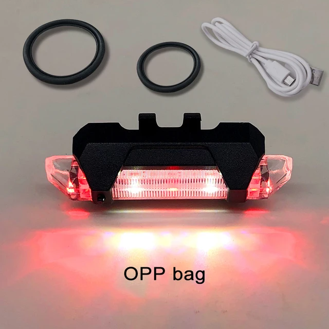 Bicycle Light Waterproof Rear Tail Light LED USB Style Rechargeable or Battery Style Bike Cycling Portable Light red white