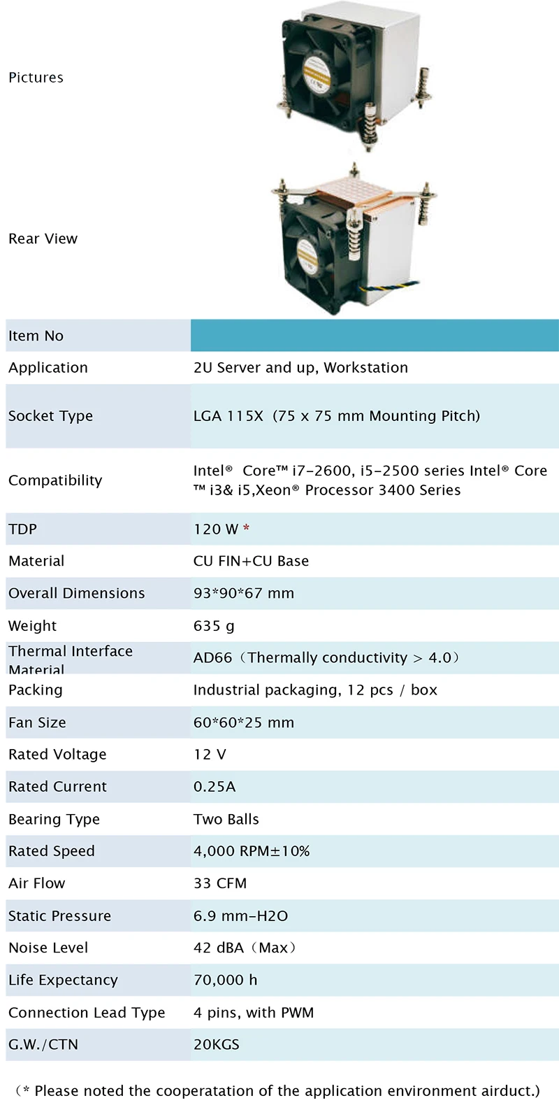 CPU com Suporte, 2U 3U 4U Workstation,