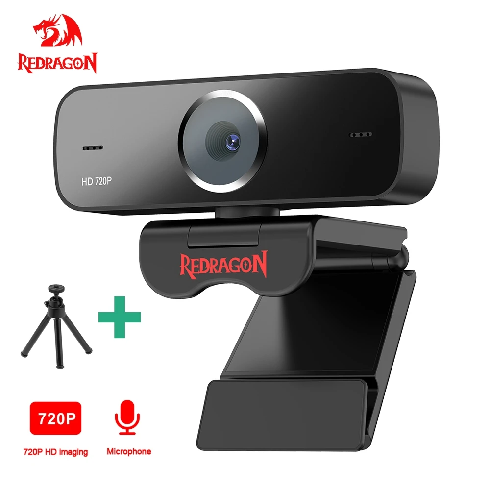 HD Webcam Cam-Camera Microphone Laptops Pc-Game USB Desktop GW600 Fobos REDRAGON Smart