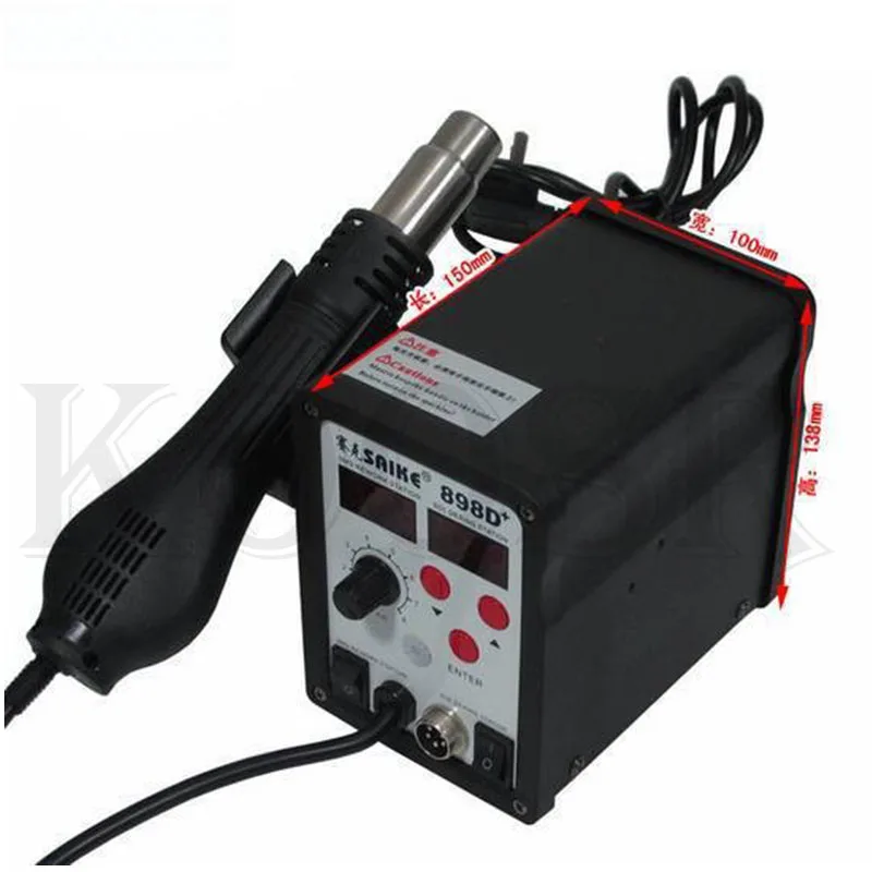 Паяльная станция Saike 898D + паяльная с светодиодный феном и ЖК дисплеем улучшенная