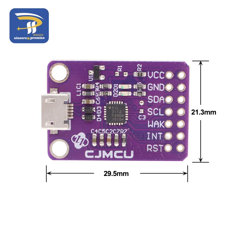 CP2112 плата отладки USB к SMBus igc модуль связи 2,0 MicroUSB 2112 оценочный комплект для CCS811 модуль датчика