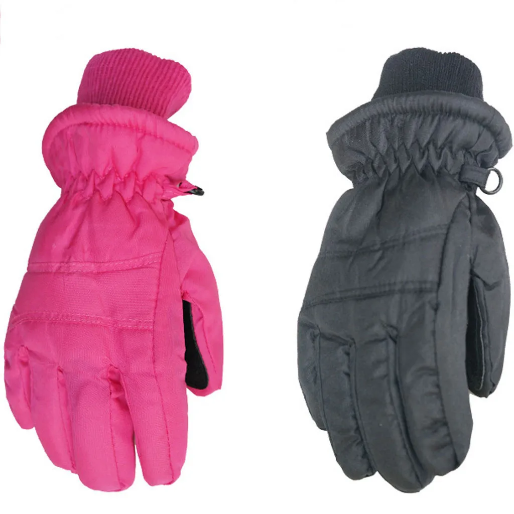 

Winter Outdoor Sports Ski Snowboard Snow Glove Children Skiing Riding Gloves Windproof Waterproof Warm-keepping Cotton Gloves