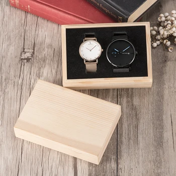 

relogio masculino BOBOBIRD Couple Watches Ultra thin Men Stainless Steel Simple Ladies Dress Watch Kol Saati Birthday Gifts