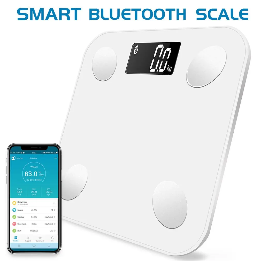 Bluetooth весы напольные весы для тела весы для ванной смарт-дисплей с подсветкой весы вес тела Жир воды мышечная масса BMI
