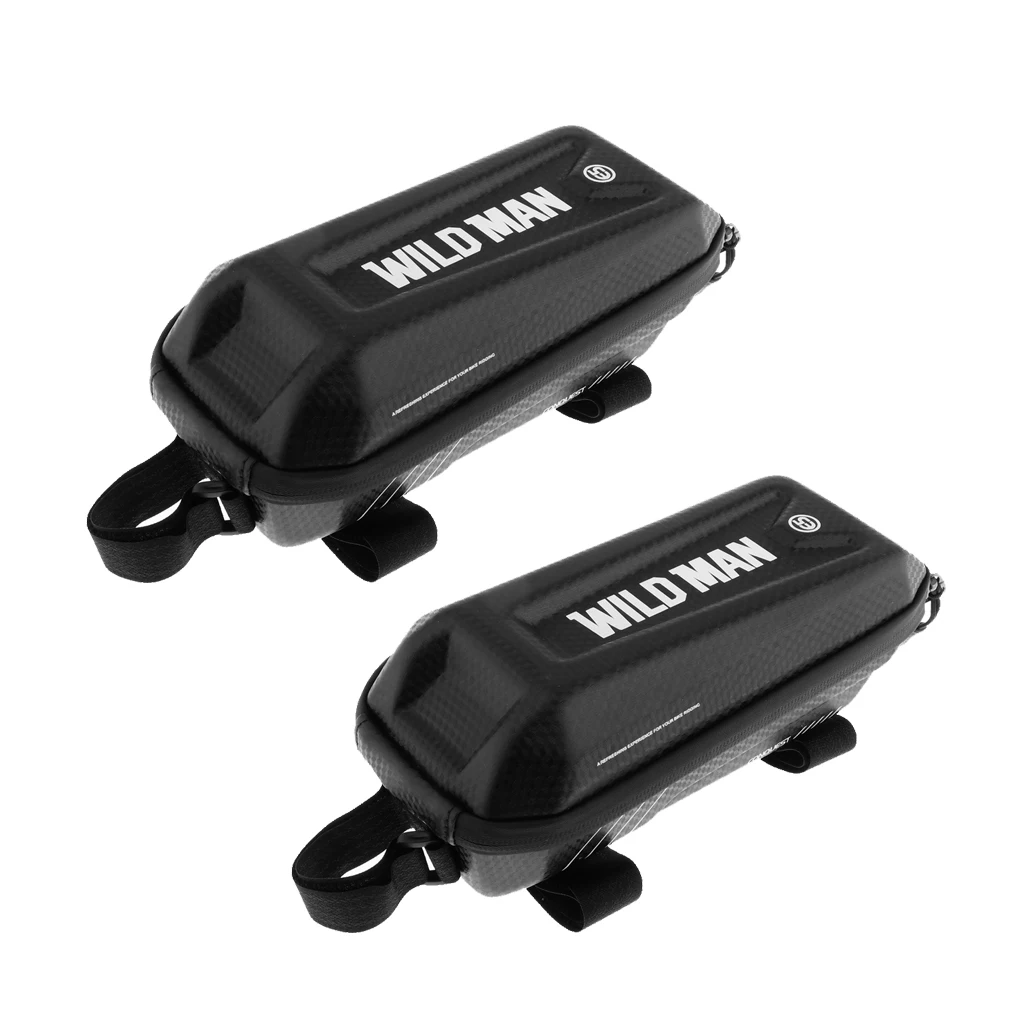 Waterproof Cycling Bike Front Top Tube Frame Bag MTB Mountain Rode Bike Saddle Pouch Storage Hard Case Adjustable Mounting Strap
