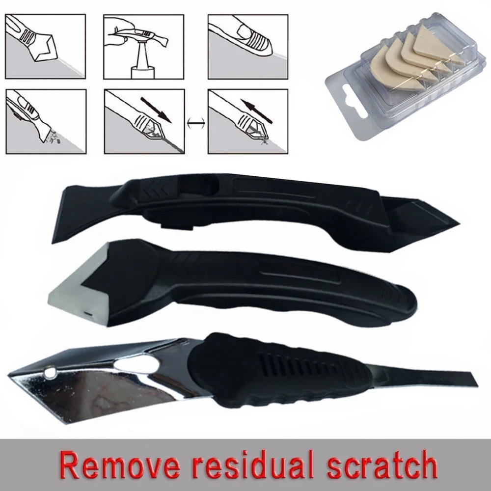 3 In1 Silicone Remover Caulk Finisher Sealant Smooth Scraper Grout Tool Set HOT