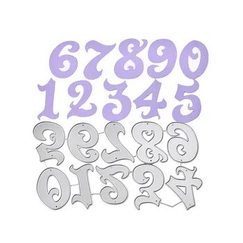 

YaMinSanNiO One-Ten Dies Numbers Letters Metal Cutting Dies for DIY Scrapbooking Card Album Embossing Die Cut 2019 New Template