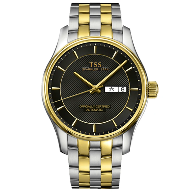 

TSS T8021 explorer commander japan MIYOTA 8205 Automatic movement ultra - thin business fashion trend calendar black dial