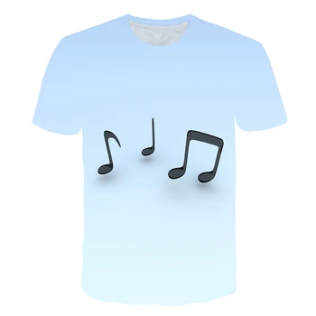 

Children Boys T Shirts Short Sleeve Children Girls Print 3D T Shirts Kids Popular Music Note Cool Streetwear Tops Tee